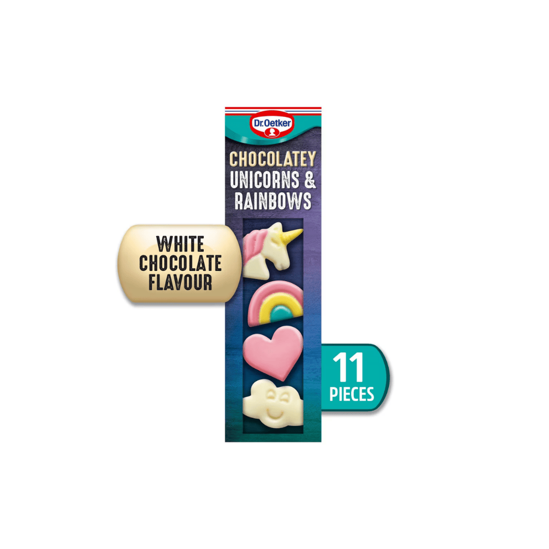 Dr. Oetker 11 White Chocolate Unicorns & Rainbows