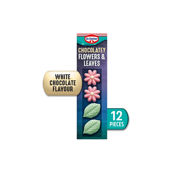 Dr Oetker 11 White Chocolate Flowers & Leaves 11g