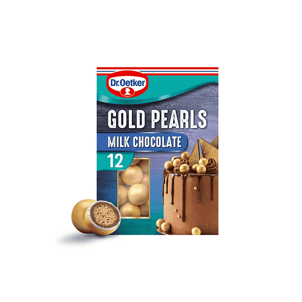 Dr Oetker 12 Milk Chocolate Gold Pearls