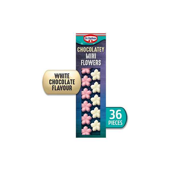 Dr. Oetker 36 White Chocolatey Mini Flowers