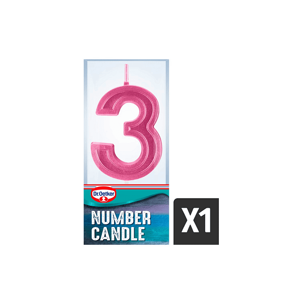 Dr. Oetker Number 3 Candle