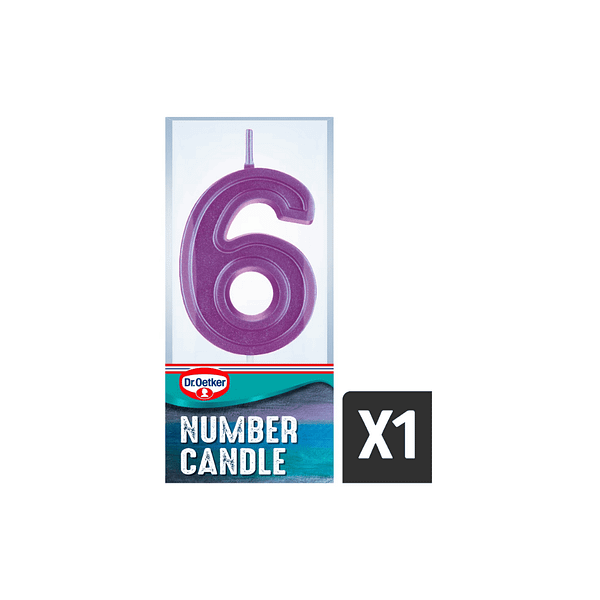 Dr. Oetker Number 6 Candle