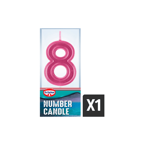 Dr. Oetker Number 8 Candle