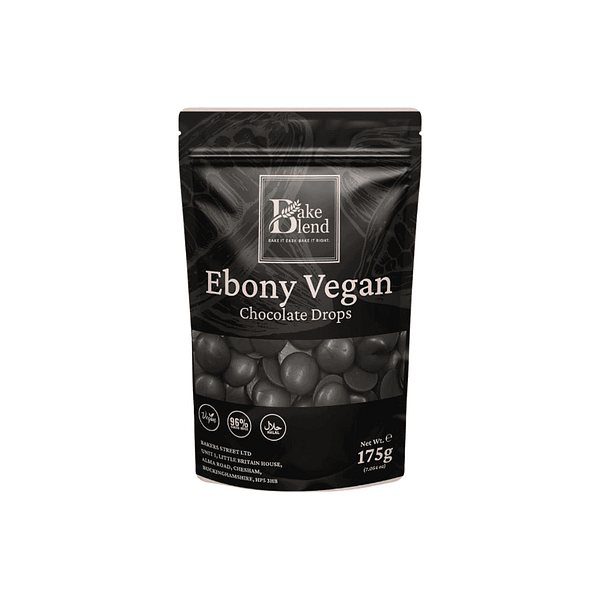 Ebony Vegan Dark Chocolate Drops 175g